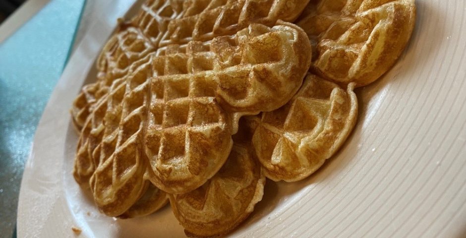 Frisch gebackene Waffeln